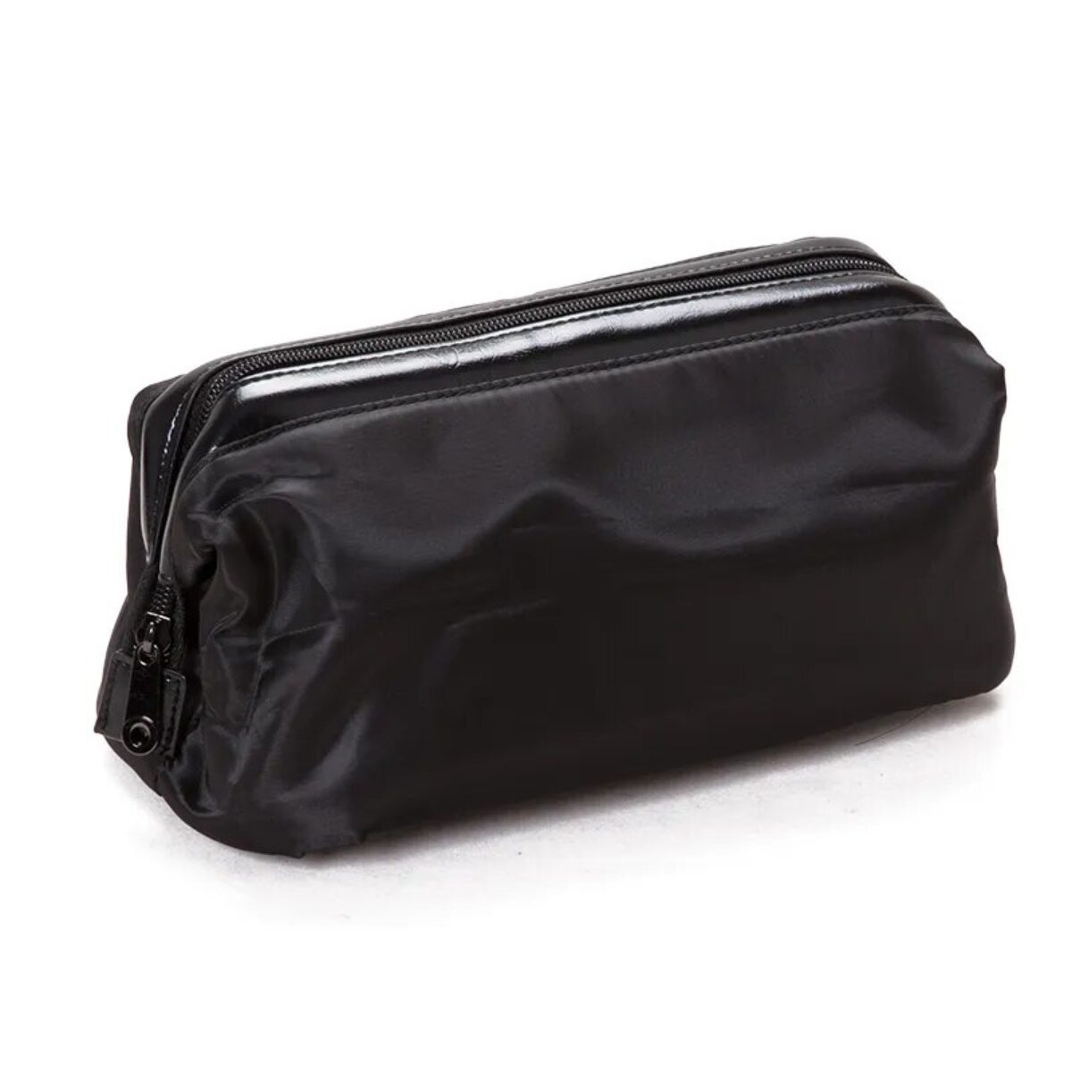 Petite trousse de toilette homme en coton lavé doublure en nylon noir