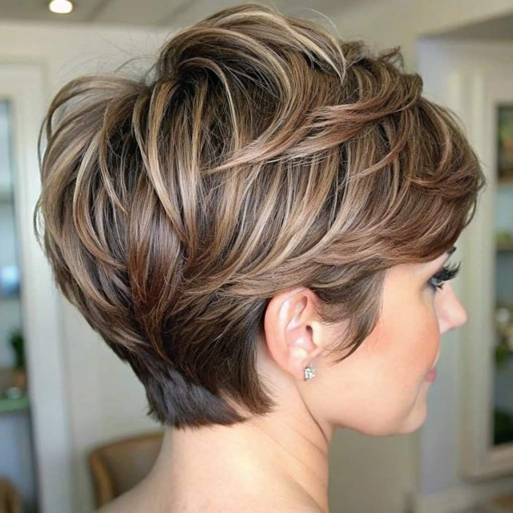 Coupe courte effilée femme moderne 1