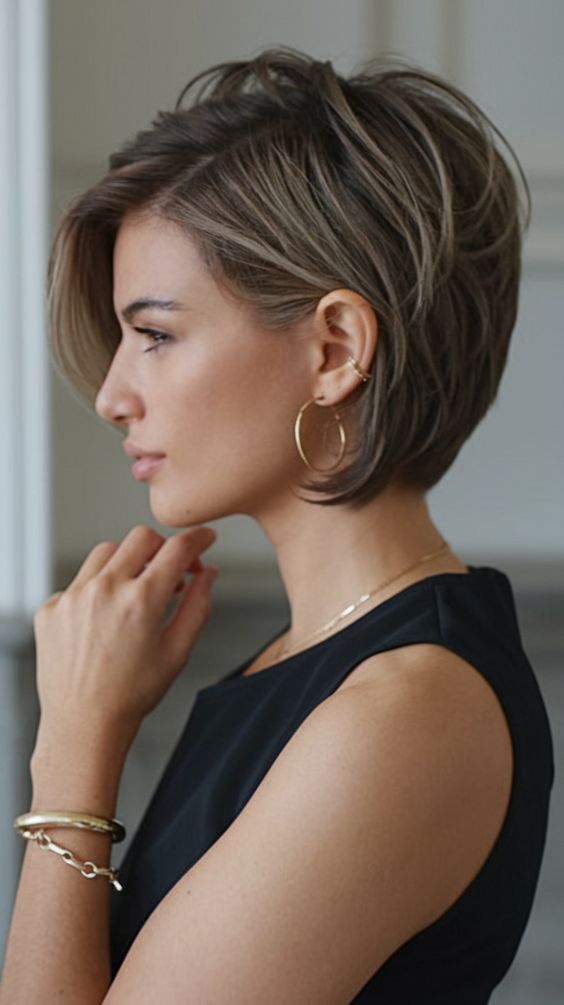 Coupe courte effilée femme moderne 6