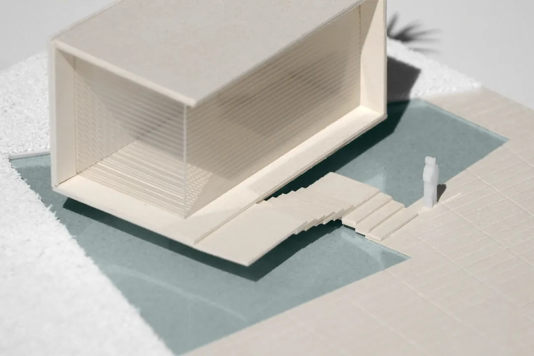 a model of a house on a table