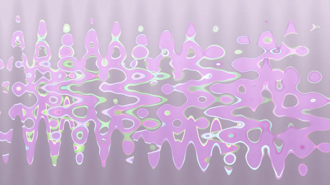 Abstract pastel waves with light green accents